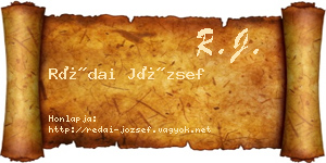 Rédai József névjegykártya